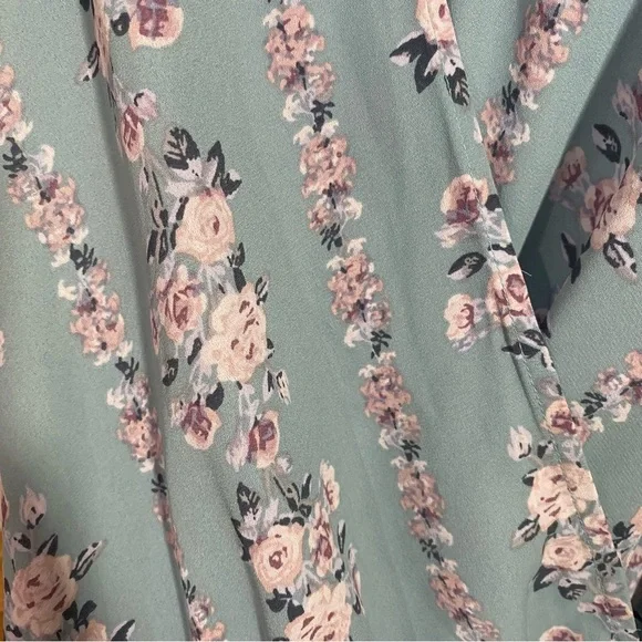 Floral Teal Blouse - Picture 6 of 11